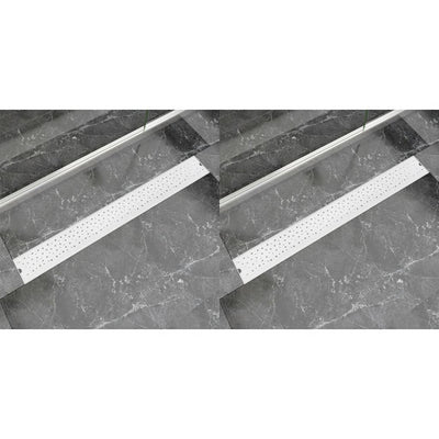 Vidaxl Drenaje de ducha 2 st rectangular Bubble 930x140 mm de acero inoxidable