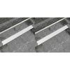 Vidaxl Drense de ducha 2 PC Burbuja rectangular 1030x140 mm de acero inoxidable