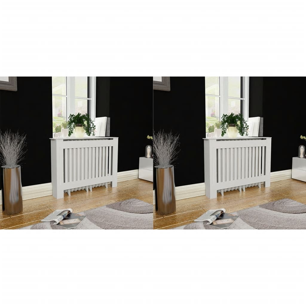 Vidaxl radiatorombouw 2 st 112 cm mdf wit