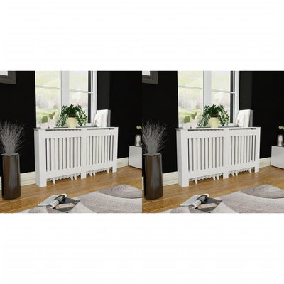 VidaXL Radiatorombouw 2 st 152 cm MDF wit