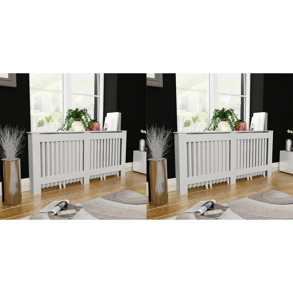 Vidaxl radiatorombouw 2 st 172 cm mdf wit