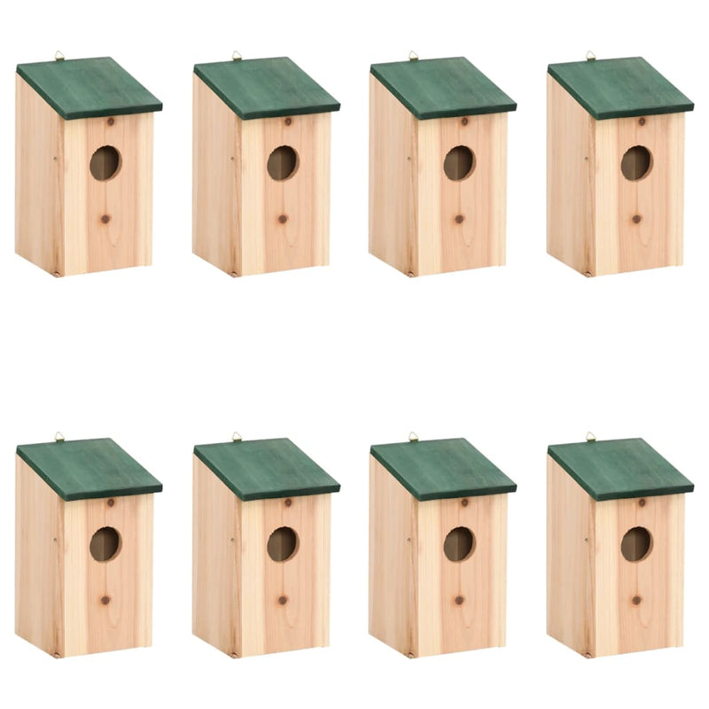Vidaxl Bird Case 8 PCS 12x12x22 cm legno