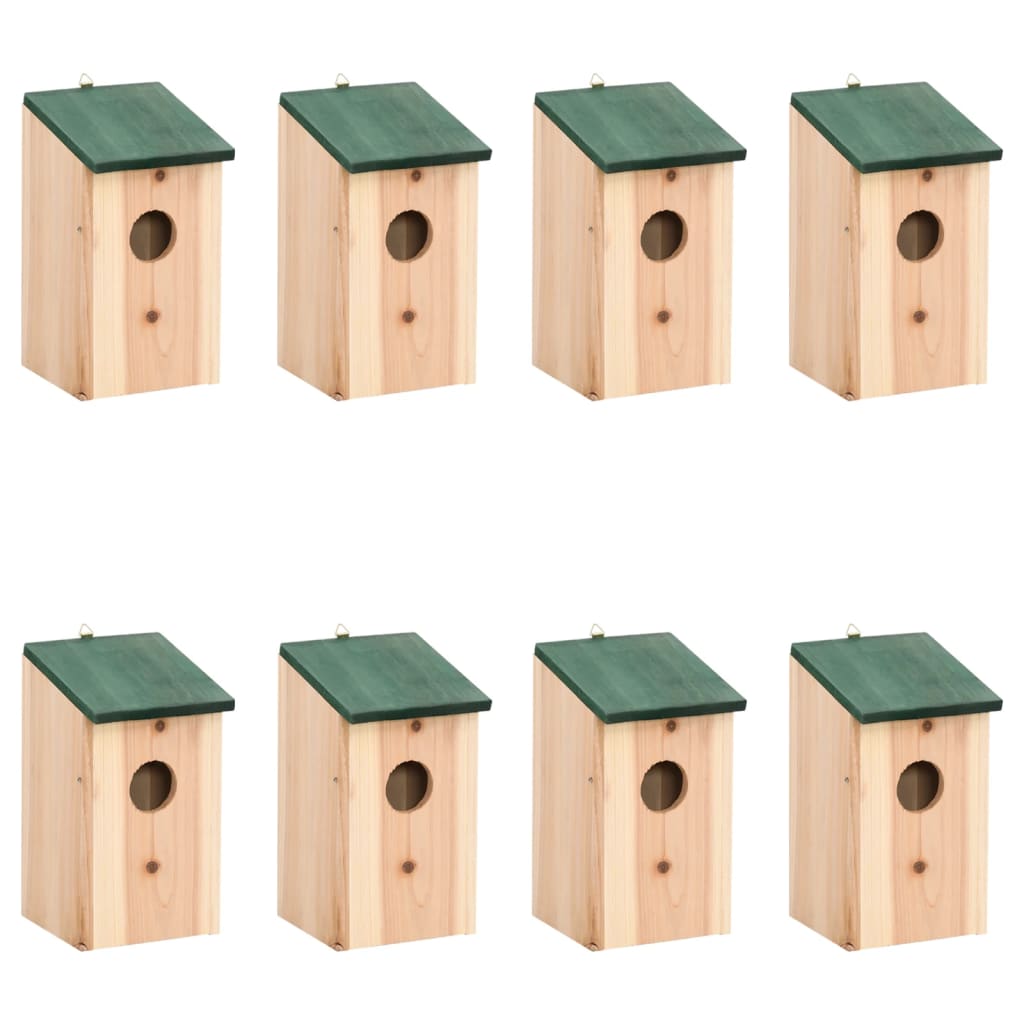 Vidaxl Bird Case 8 PCS 12x12x22 cm legno
