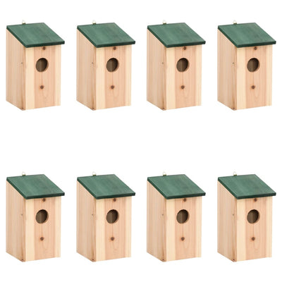 Vidaxl vogelhuisjes 8 st 12x12x22 cm hout