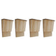 VIDAXL BAT ABBYS 4 PCS 22x12x34 cm legno