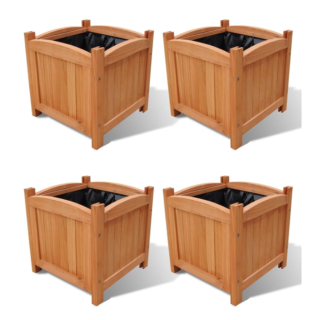 Vidaxl plantenbakken verhoogd 4 st 30x30x30 cm
