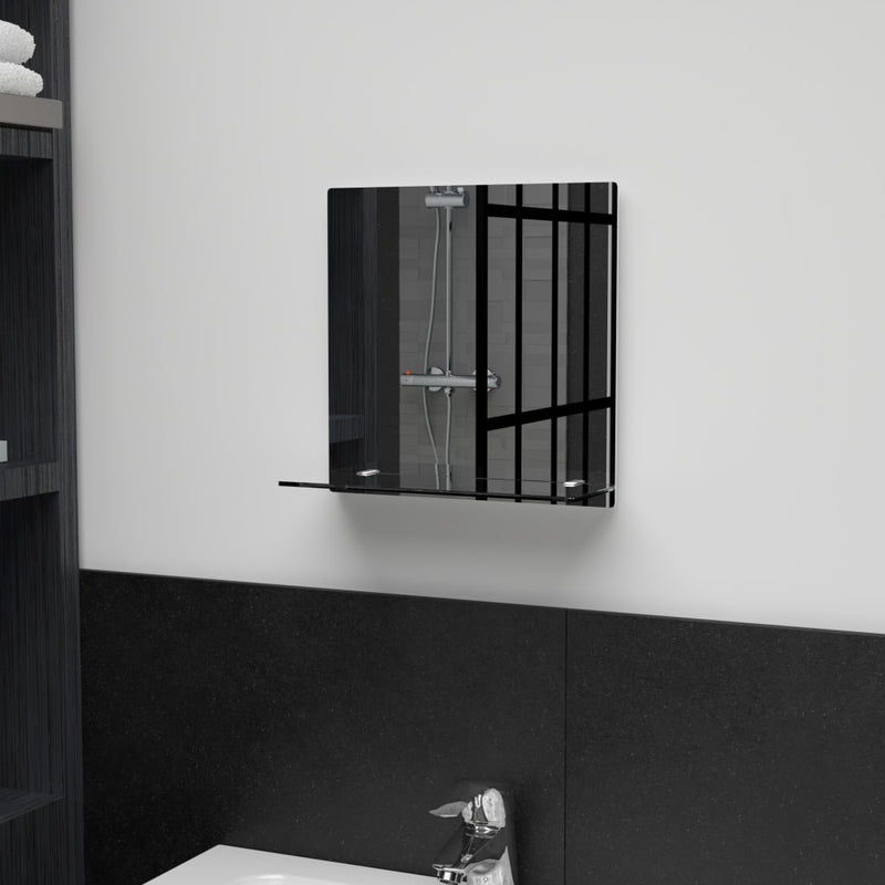 Specchio da parete Vidaxl con scaffale 30x30 cm vetro indurito