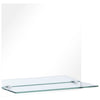 Vidaxl wandspiegel met schap 50x50 cm gehard glas