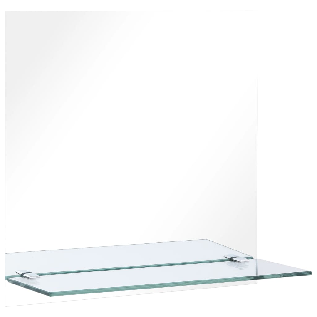 Specchio da parete Vidaxl con scaffale 50x50 cm in vetro indurito