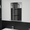 Vidaxl wandspiegel met schap 40x60 cm gehard glas