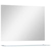 Espejo de pared Vidaxl con vidrio endurecido con estante 80x60 cm
