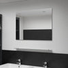Espejo de pared Vidaxl con vidrio endurecido con estante 80x60 cm