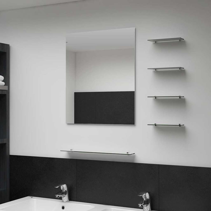 Specchio da parete Vidaxl con 5 ripiani 50x60 cm di colore argento