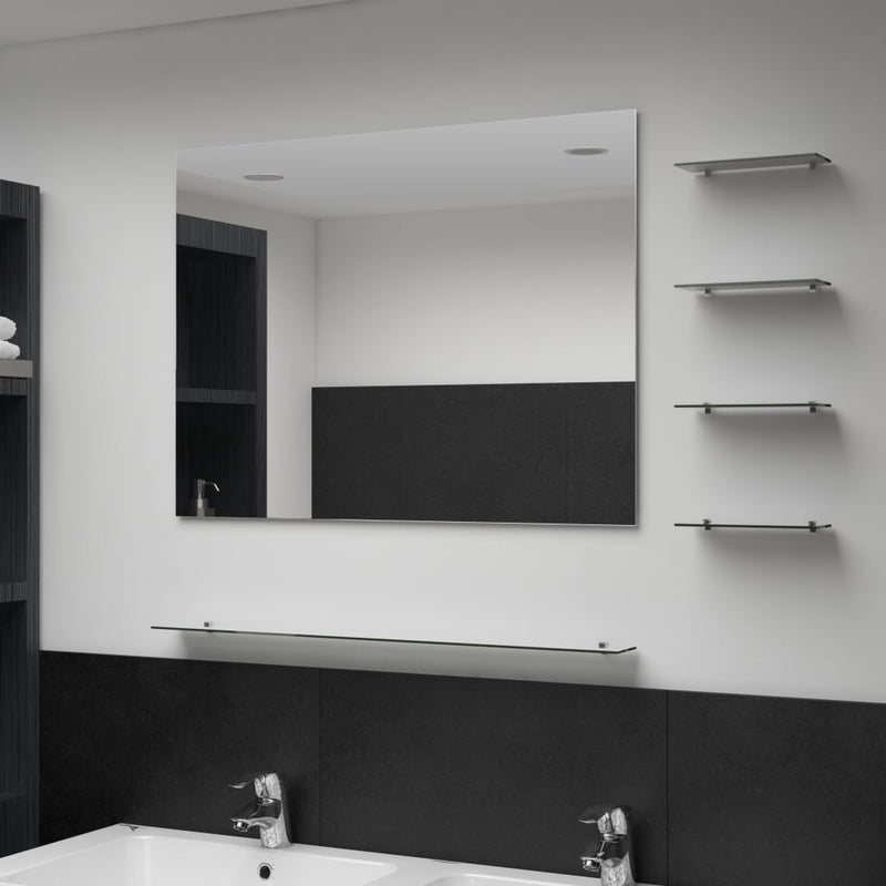 Specchio da parete Vidaxl con 5 ripiani 80x60 cm di colore argento