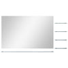 Espejo de pared Vidaxl con 5 estantes 100x60 cm de color plateado