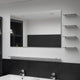 Specchio da parete Vidaxl con 5 ripiani da 100x60 cm di colore argento