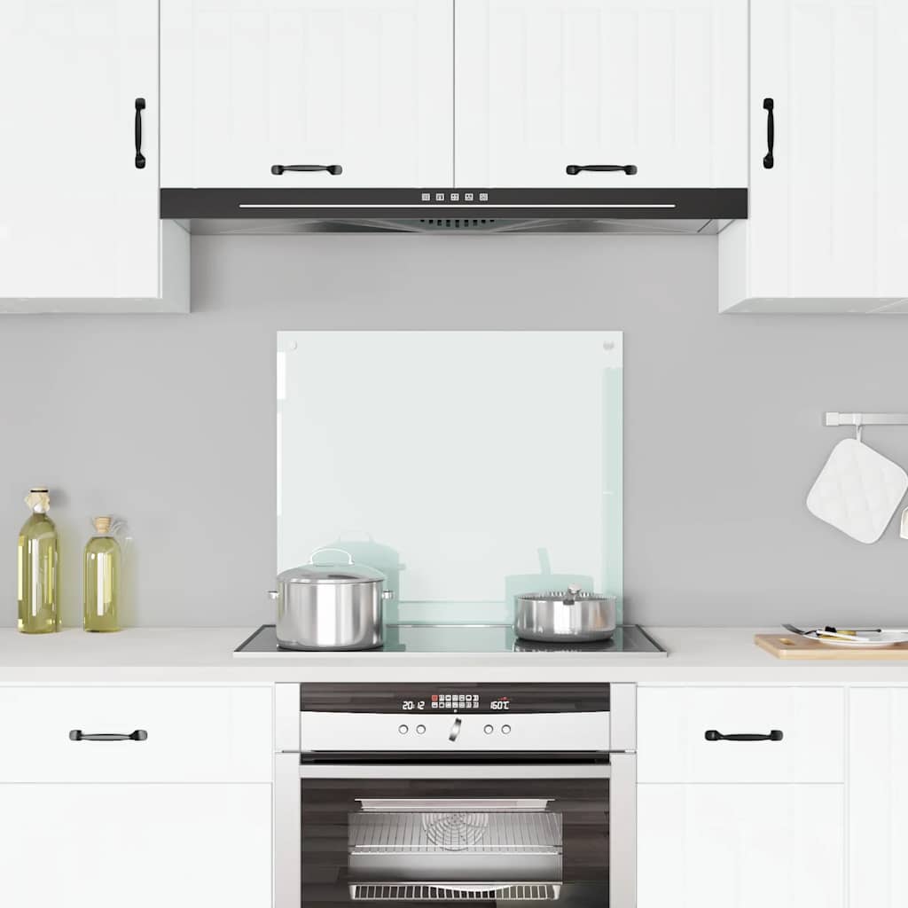 Vidaxl Splash Screen Kitchen 70x60 cm Bianco di vetro temperato