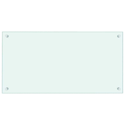 Vidaxl spatscherm keuken 80x40 cm gehard glas wit