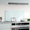 Vidaxl Splash Screen Kitchen 80x40 cm de vidrio endurecido blanco