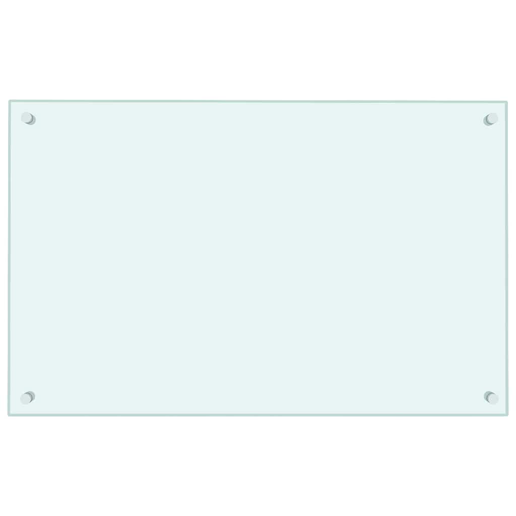 Vidaxl spatscherm keuken 80x50 cm gehard glas wit