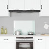 Vidaxl Splash Screen Kitchen 80x50 cm de vidrio endurecido blanco