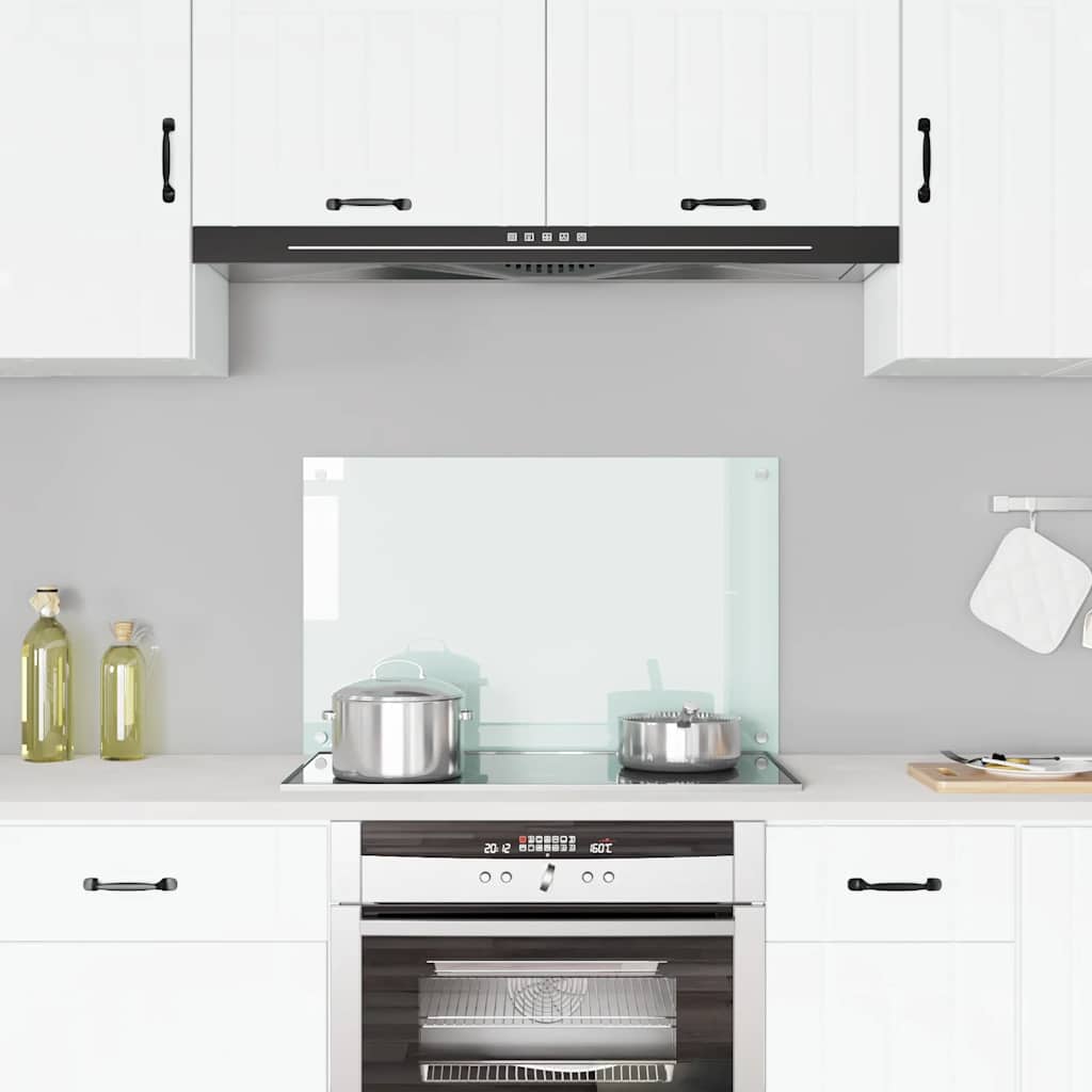 Vidaxl Splash Screen Kitchen 80x50 cm de vidrio endurecido blanco