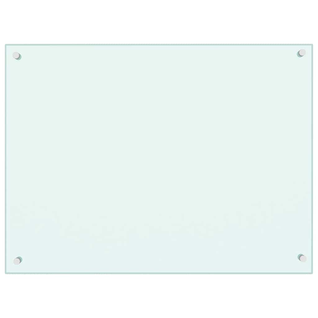 Vidaxl spatscherm keuken 80x60 cm gehard glas wit