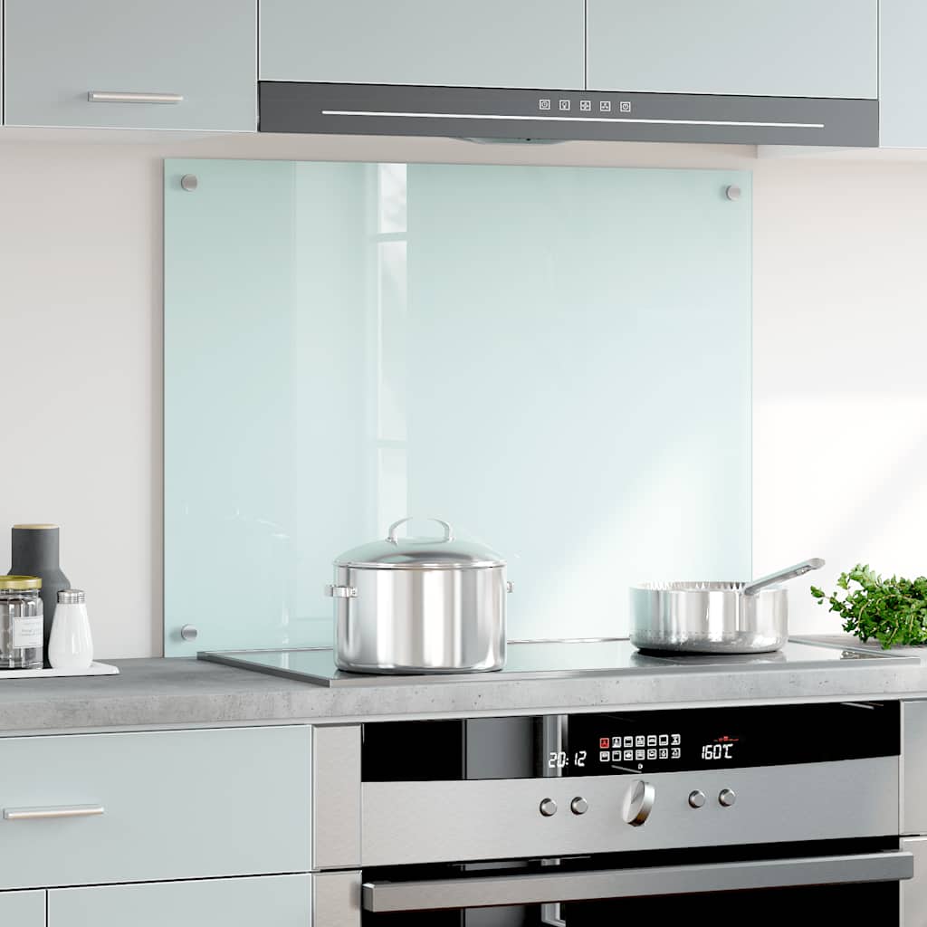 Vidaxl spatscherm keuken 80x60 cm gehard glas wit