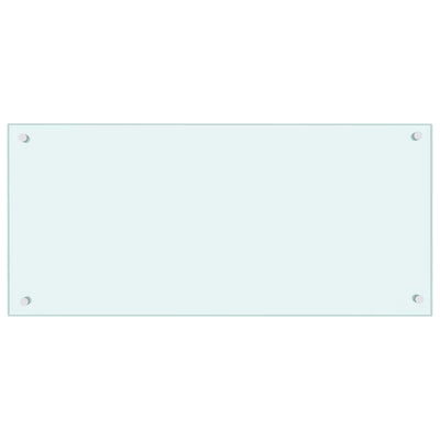 Vidaxl spatscherm keuken 90x40 cm gehard glas wit