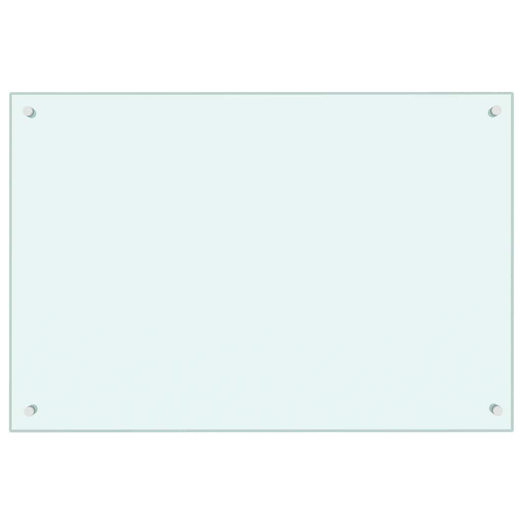 Vidaxl Splash Screen Kitchen 90x60 cm Bianco di vetro temperato