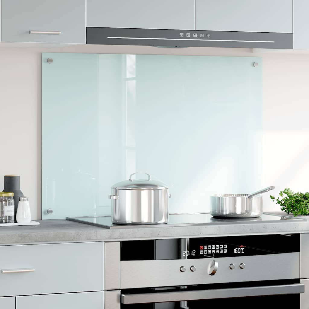 Vidaxl Splash Screen Kitchen 90x60 cm Bianco di vetro temperato