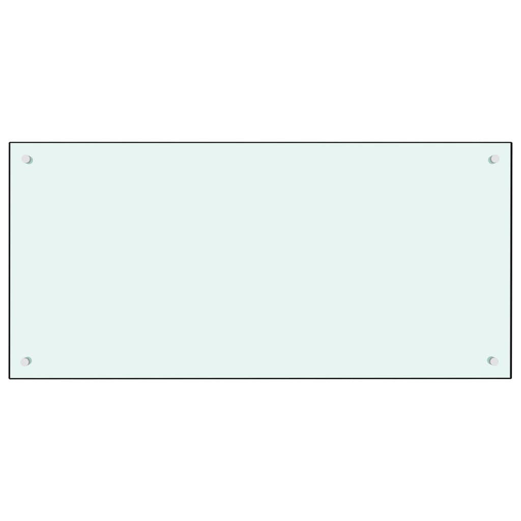 Vidaxl Splash Screen Kitchen 100x50 cm de vidrio endurecido blanco