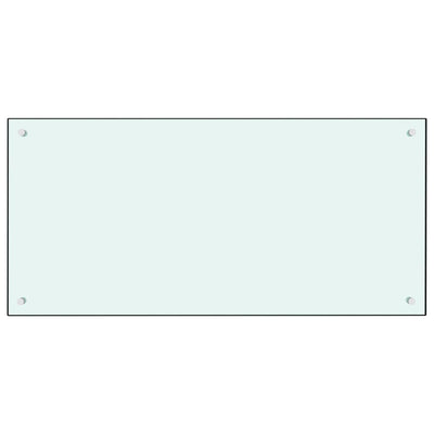Vidaxl Splash Screen Kitchen 100x50 cm de vidrio endurecido blanco