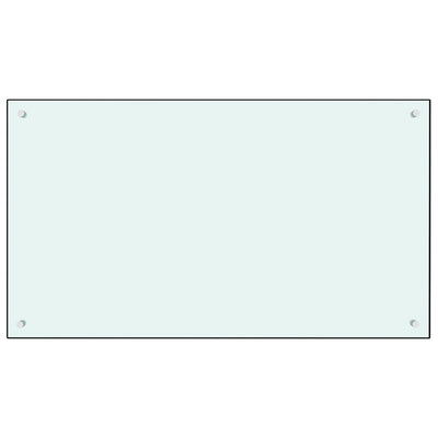 Vidaxl Splash Screen Kitchen da 100x60 cm Bianco di vetro temperato