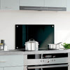 Vidaxl Splash Screen Kitchen 70x40 cm Termin Glass Negro