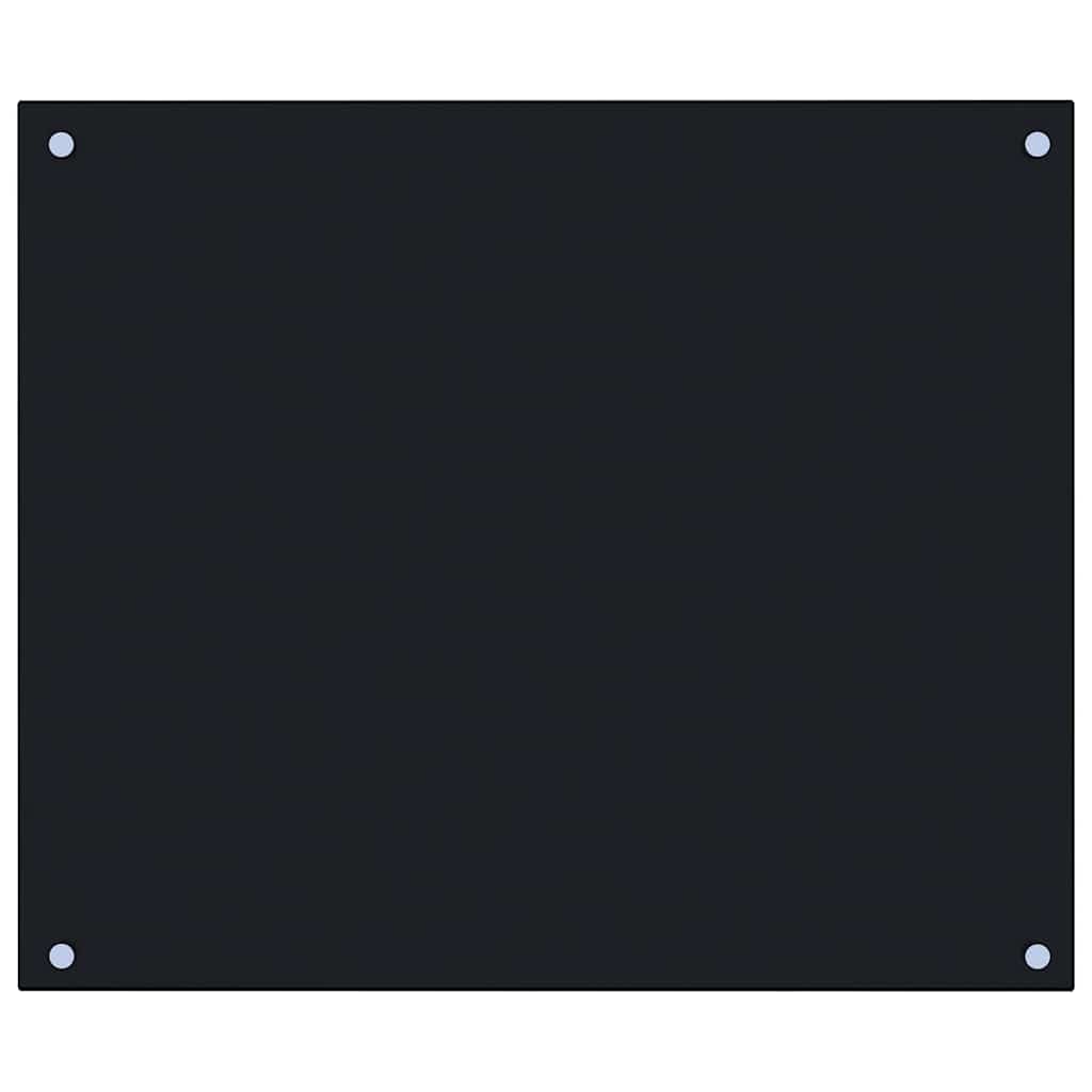 Vidaxl Splash Screen Kitchen 70x60 cm Termina vetro nero