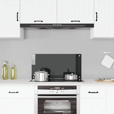 Vidaxl Splash Screen Kitchen Cucina 80x40 cm Termina vetro nero