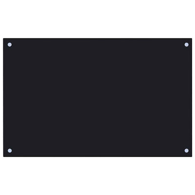 Vidaxl Splash Screen Kitchen 80x50 cm de vidrio endurecido negro