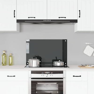 Vidaxl Splash Screen Kitchen 80x50 cm de vidrio endurecido negro
