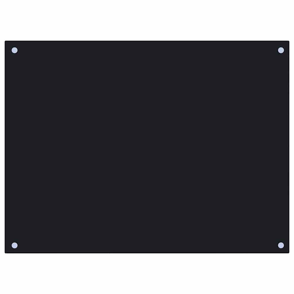 Vidaxl Splash Screen Kitchen Cucina 80x60 cm Termina vetro nero