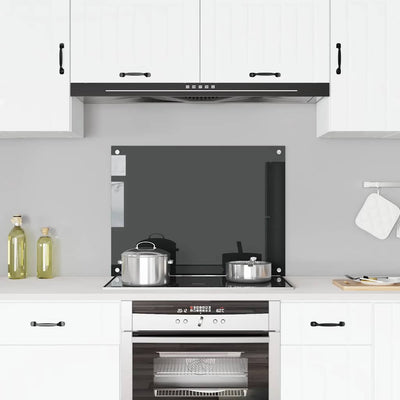 Vidaxl Splash Screen Kitchen Cucina 80x60 cm Termina vetro nero