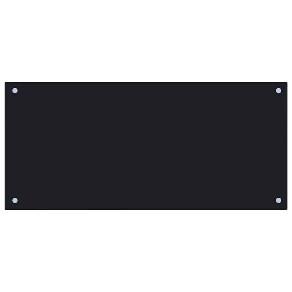 Vidaxl Splash Screen Kitchen 90x40 cm Black indurito