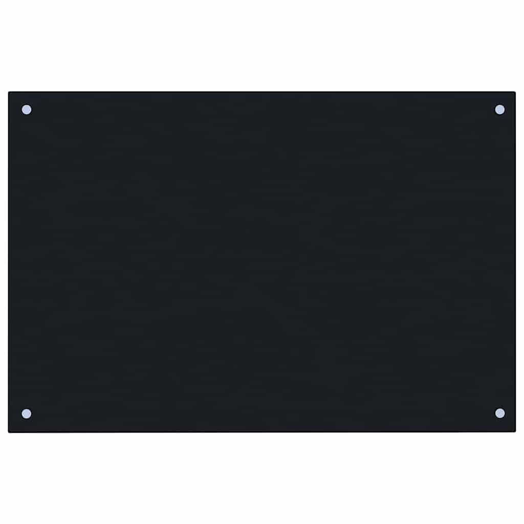 Vidaxl spatscherm keuken 90x50 cm gehard glas zwart