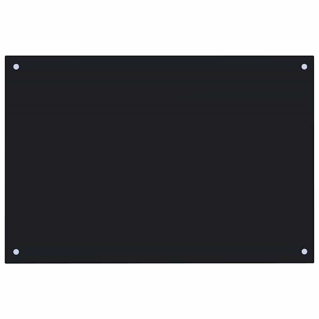Vidaxl Splash Screen Kitchen 90x60 cm de vidrio endurecido negro