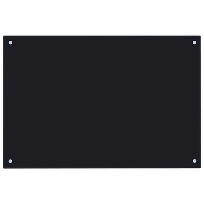 Vidaxl Splash Screen Kitchen 90x60 cm Black indurito