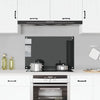 Vidaxl Splash Screen Kitchen 90x60 cm de vidrio endurecido negro