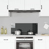 Vidaxl Splash Screen Kitchen cucina 100x40 cm Termina vetro nero