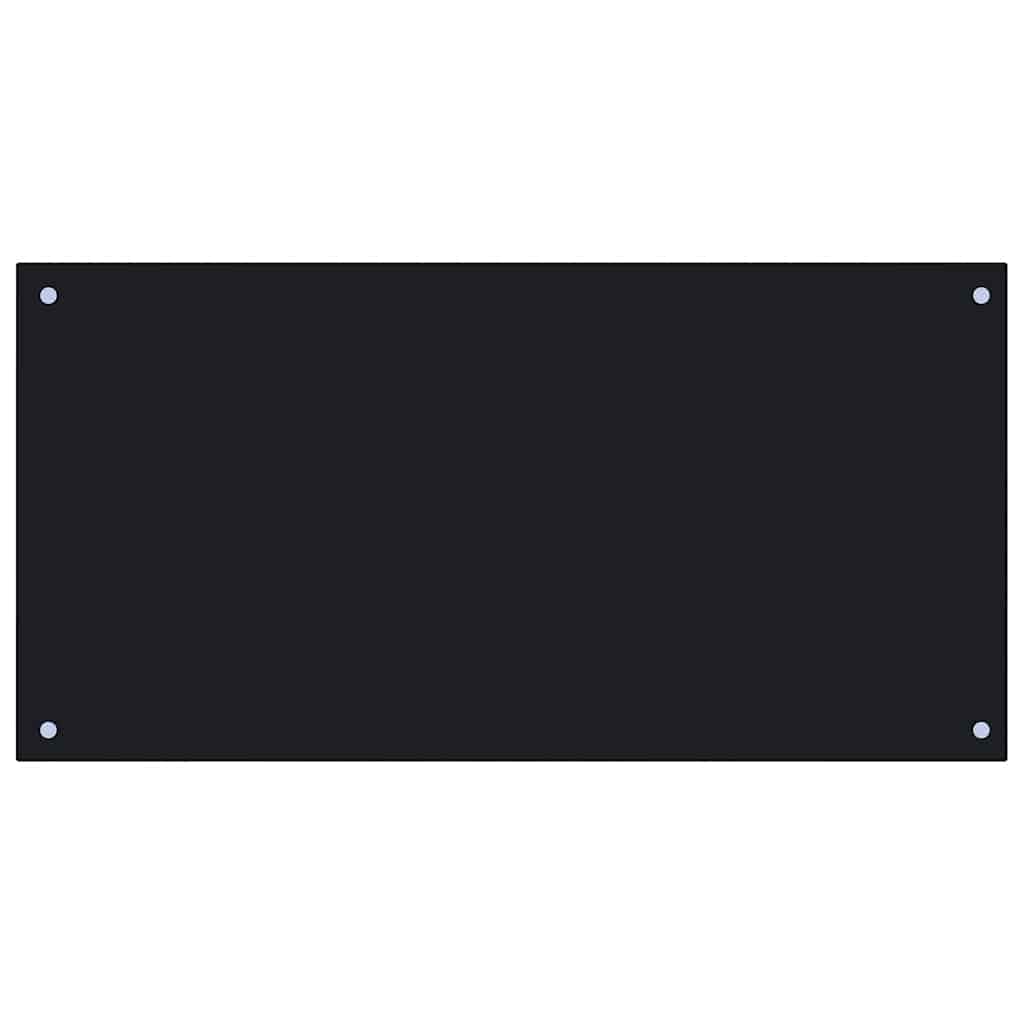 Vidaxl Splash Screen Kitchen 100x50 cm de vidrio templado negro