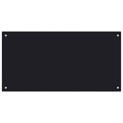 Vidaxl Splash Screen Kitchen 100x50 cm de vidrio templado negro
