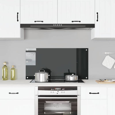 Vidaxl spatscherm keuken 100x50 cm gehard glas zwart